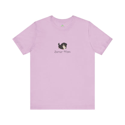 Light purple t-shirt with a kawaii dog illustration and 'Berner Mom' text on a white background